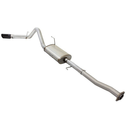 aFe MACHForce XP Exhaust 3in-3.5in SS Single Side Exit CB w/ Black Tips 15 Ford F150 V8 5.0L CC/SB