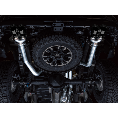 AWE Tuning 22-23 GMC Sierra 1500 AT4X 6.2L 0FG Catback Split Dual (Flat Bumper) - Diamond Black Tips