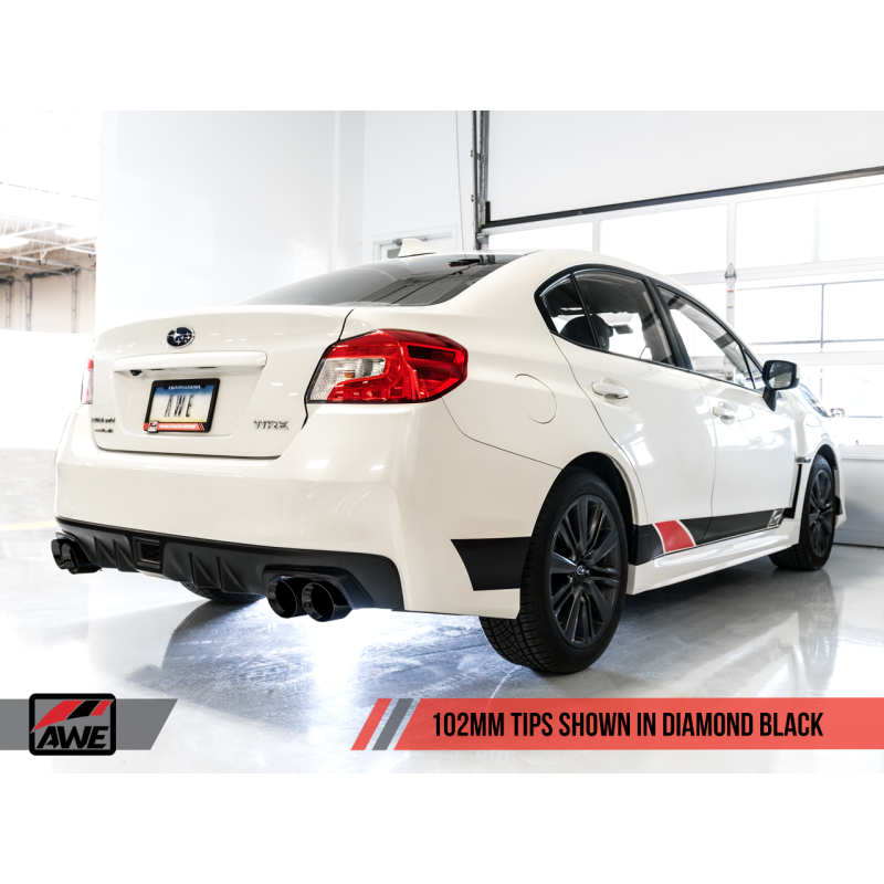 AWE Tuning 2015+ Subaru WRX VA Sedan Touring Edition Exhaust - Diamond Black Tips (102mm)