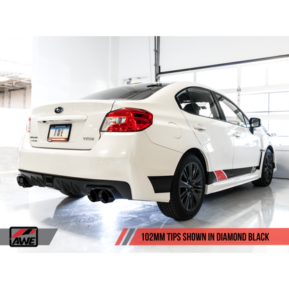 AWE Tuning 2015+ Subaru WRX VA Sedan Touring Edition Exhaust - Diamond Black Tips (102mm)