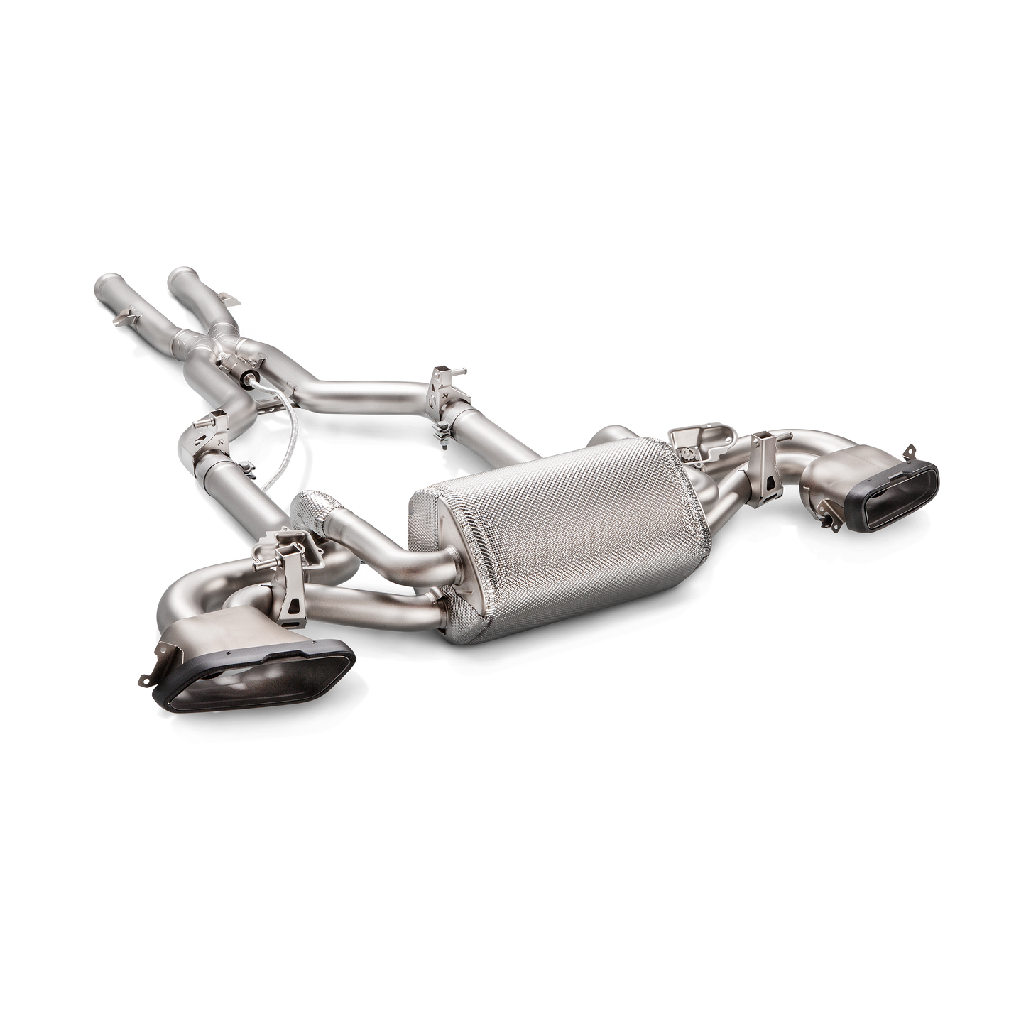Akrapovič Evolution Line Catback Exhaust System (Titanium) w/Carbon Fiber Tips - 2017+ Mercedes-Benz AMG GT/GTS/GTC