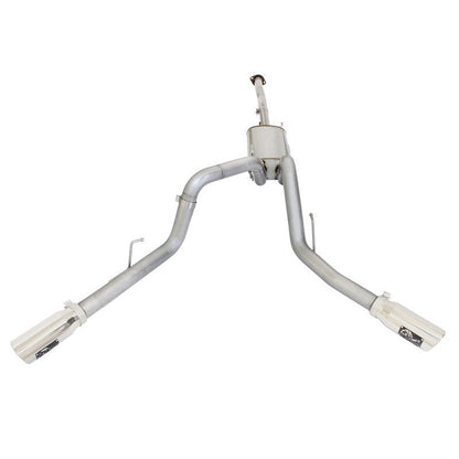 aFe MACHForce XP Exhaust 3in SS Dual Side Ext CB w/ Polished Tips 2015 Ford F150 5.0L V8 CC/SB EC/LB