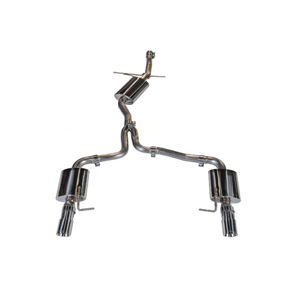 AWE Tuning Audi B8 A4 Touring Edition Exhaust - Dual Outlet Polished Silver Tips