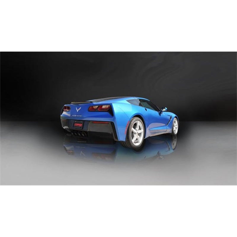 Corsa 2014 Corvette C7 Coupe 6.2L V8 AT/MT 2.75in Valve-Back Dual Rear Exit Black Sport Exhaust