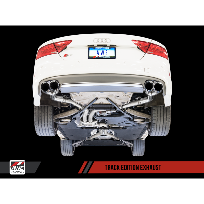 AWE Tuning Audi C7 / C7.5 S7 4.0T Track Edition Exhaust - Chrome Silver Tips