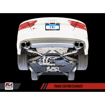 AWE Tuning Audi C7 / C7.5 S7 4.0T Track Edition Exhaust - Chrome Silver Tips