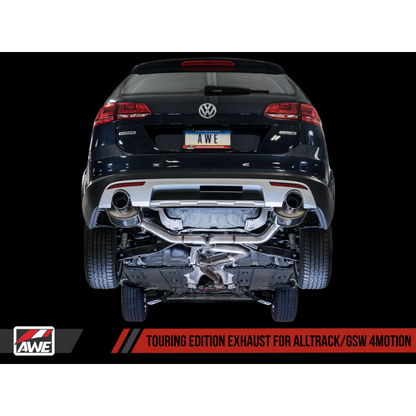 AWE Tuning VW MK7 Golf Alltrack/Sportwagen 4Motion Touring Edition Exhaust - Polished Silver Tips