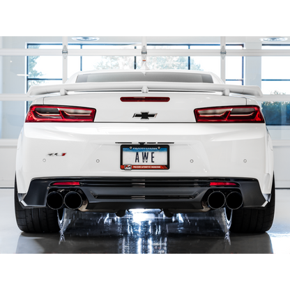 AWE Tuning 16-19 Chevy Camaro SS Non-Res Cat-Back Exhaust -Touring Edition (Quad Diamond Black Tips)