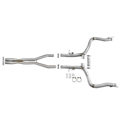 aFe MACH Force-Xp 3in 304 SS Cat-Back Exhaust 15-20 Dodge Charger Hellcat V8-6.2L/6.4L w/o Muffler