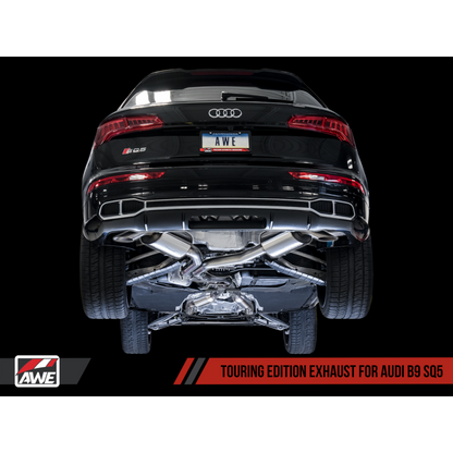 AWE Tuning Audi B9 SQ5 Non-Resonated Touring Edition Cat-Back Exhaust - No Tips (Turn Downs)
