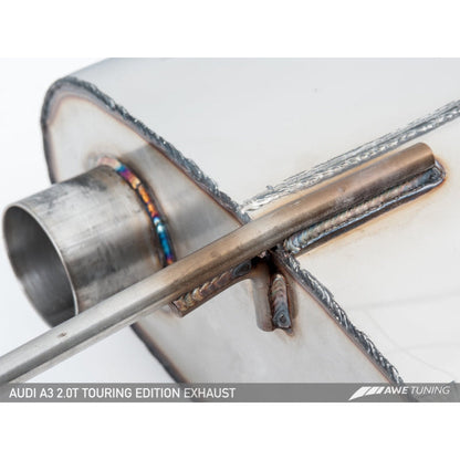 AWE Tuning Audi 8V A3 Touring Edition Exhaust - Dual Outlet Diamond Black 90 mm Tips
