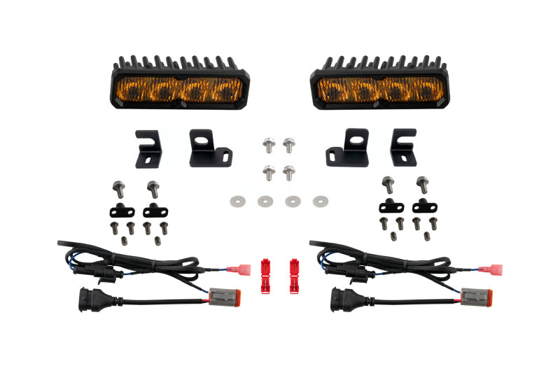 Diode Dynamics 24-26 Toyota 4Runner Fog SS6 Sport LED Kit Yellow 3000K
