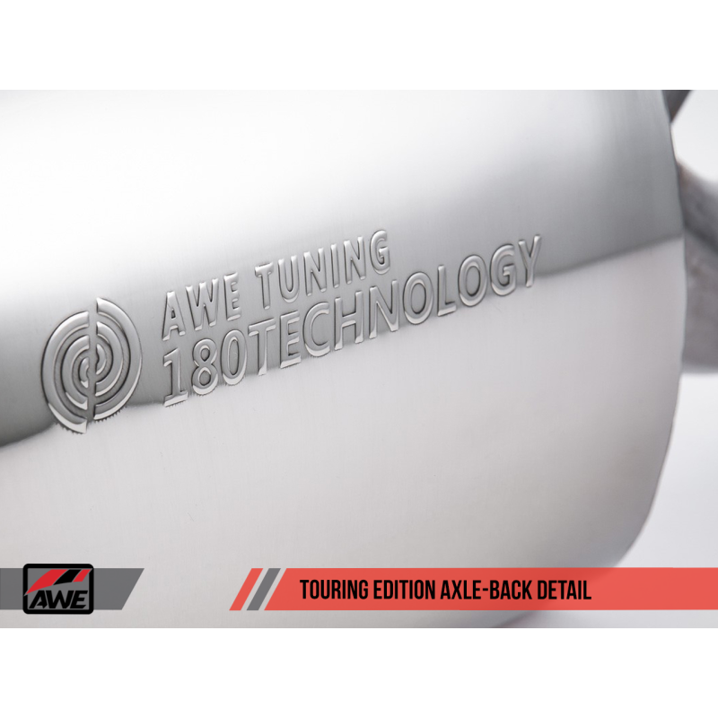AWE Tuning BMW F3X N20/N26 328i/428i Touring Edition Exhaust Quad Outlet - 80mm Chrome Silver Tips