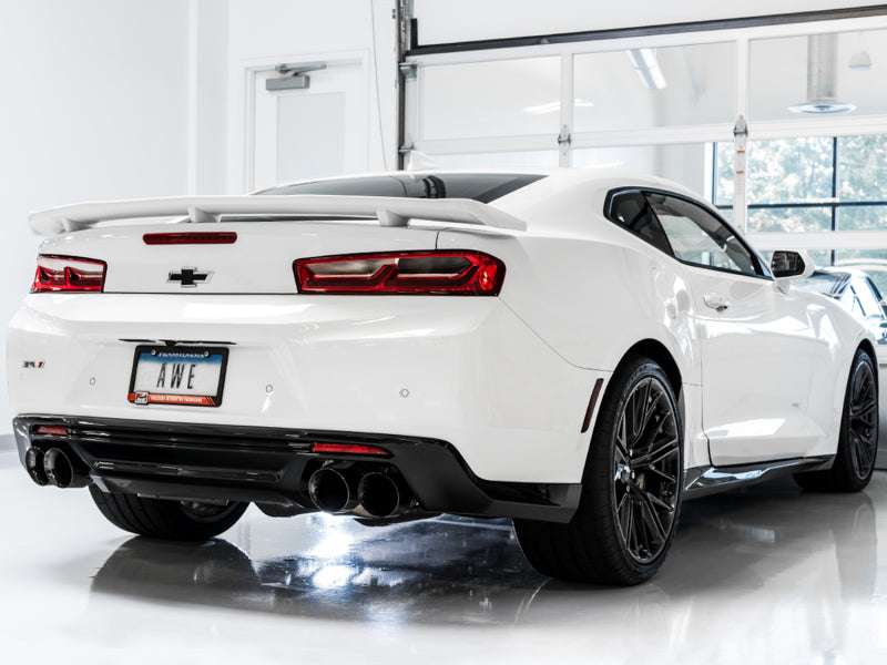 AWE Tuning 16-24 Chevy Camaro SS Non-Res Cat-Back Exhaust -Touring Edition (Quad Diamond Black Tips)