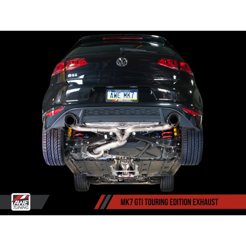 AWE Tuning VW MK7 GTI Track Edition Exhaust - Chrome Silver Tips