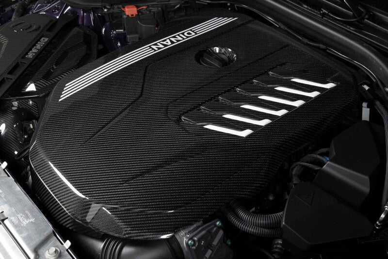Dinan 19-26 BMW B58D (G01/G02/G20/G22/G23/G26/G42) Gloss Carbon Fiber Engine Cover w/Matte Accents