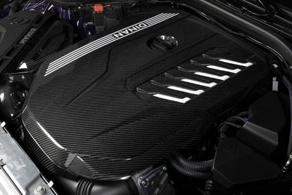 Dinan 19-26 BMW B58D (G01/G02/G20/G22/G23/G26/G42) Gloss Carbon Fiber Engine Cover w/Matte Accents