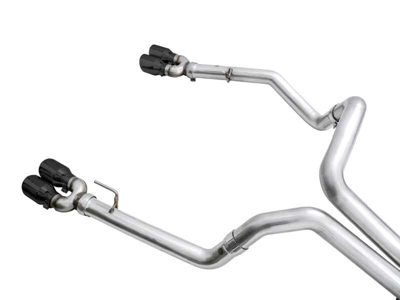 AWE Tuning 4th Gen GM 1500 6.2L 0FG Cat-Back Split Rear Exit (w/ Bumper Cutouts) - Quad Diamond Tips