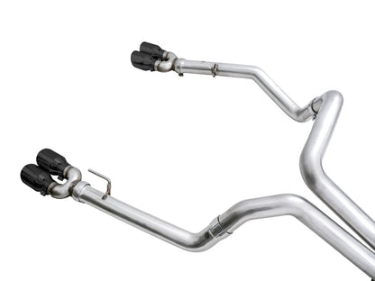 AWE Tuning 4th Gen GM 1500 6.2L 0FG Cat-Back Split Rear Exit (w/ Bumper Cutouts) - Quad Diamond Tips