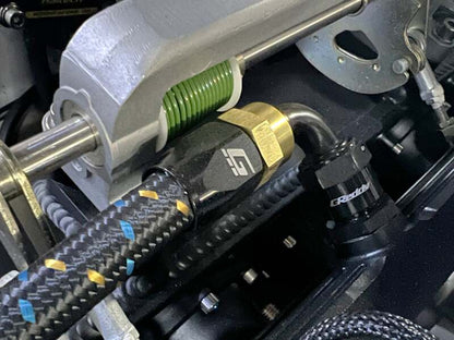 GReddy AN08 30 DEGREE HOSE END SWIVEL BLACK/GOLD ANODIZED