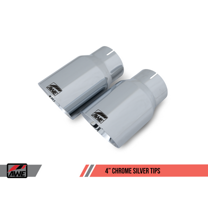 AWE Tuning S550 Mustang GT Cat-back Exhaust - Track Edition (Chrome Silver Tips)