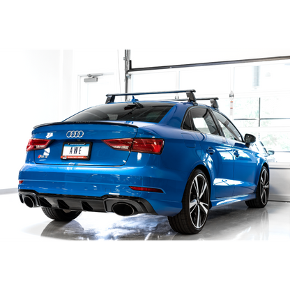AWE Tuning 17-19 Audi RS3 8V Track Edition Exhaust - Diamond Black Tips RS-Style Tips