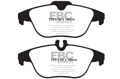 EBC 12-14 Mercedes-Benz C250 (W204) 1.8 Turbo Redstuff Rear Brake Pads