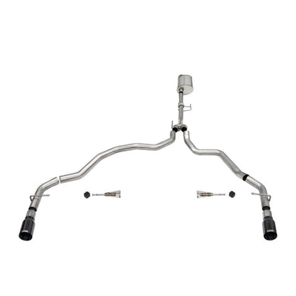 Corsa 2021-2022 Ford F-150 Regular Cab/ 8in Bed 3.5L V6 Sport Cat-Back Dual Rear Exit-Black PVD