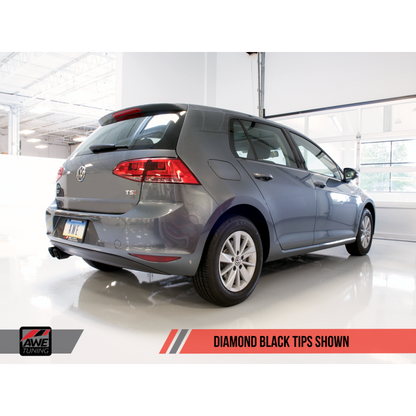 AWE Tuning VW MK7 Golf 1.8T Track Edition Exhaust w/Diamond Black Tips (90mm)