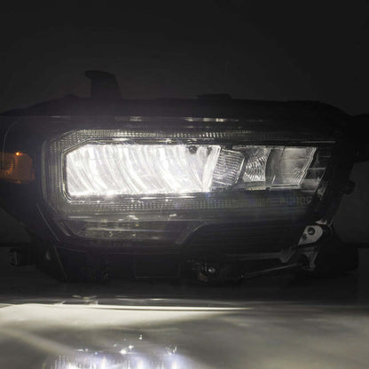 AlphaRex 16-23 Toyota Tacoma LUXX-Series LED Crystal Headlights - Alpha-Black