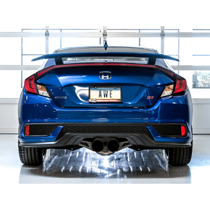 AWE Tuning 2016+ Honda Civic Si Touring Edition Exhaust w/Front Pipe & Dual Diamond Black Tips