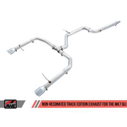 AWE Tuning 18-21 Volkswagen Jetta GLI Mk7 Track Edition Exhaust - Chrome Silver Tips (Fits OEM DP)