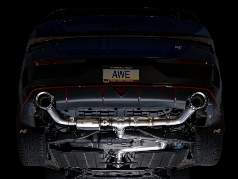 AWE Tuning 22-26 Hyundai Elantra N SwitchPath Cat-Back Exhaust - Chrome Silver Tips