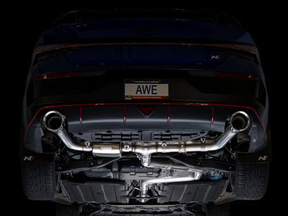 AWE Tuning 22-26 Hyundai Elantra N SwitchPath Cat-Back Exhaust - Chrome Silver Tips