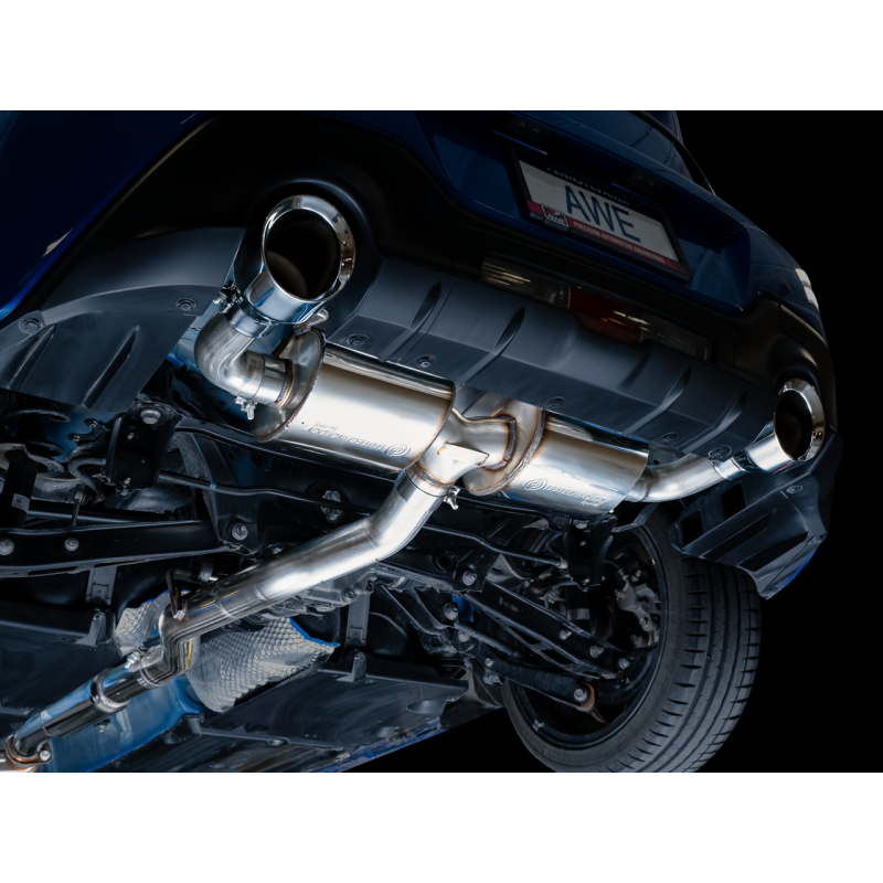 AWE Tuning Subaru BRZ/ Toyota GR86/ Toyota 86 Touring Edition Cat-Back Exhaust- Chrome Silver Tips