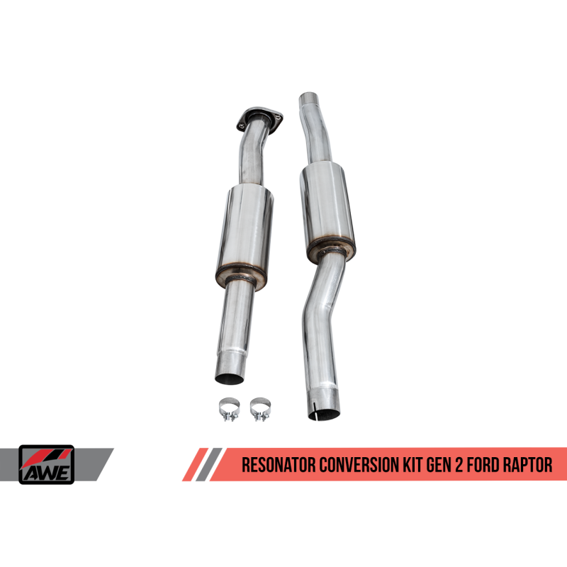 AWE Tuning 2017+ Ford Raptor Resonated Front Pipe Conversion Kit