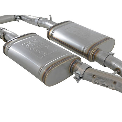 aFe MACH Force-Xp 2-1/2in 304 SS Cat-Back Exhaust 15-21 Dodge Challenger V6-3.6L - Quad Black Tip