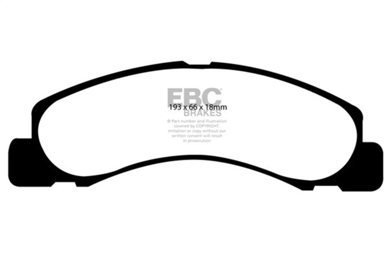 EBC 00 - 02 Ford Excursion 5.4 2WD Yellowstuff Front Brake Pads Brake Pads - Performance