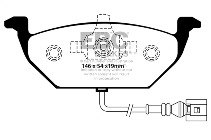 EBC 00 - 05 Volkswagen Beetle 2.0 Yellowstuff Front Brake Pads Brake Pads - Performance