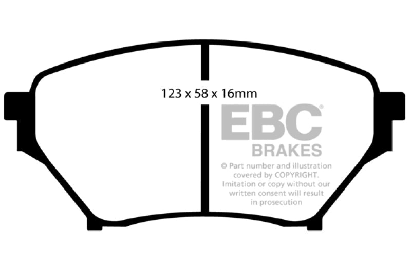 EBC 01 - 03 Mazda Miata MX5 1.8 (Sports Suspension) Yellowstuff Front Brake Pads Brake Pads - Performance
