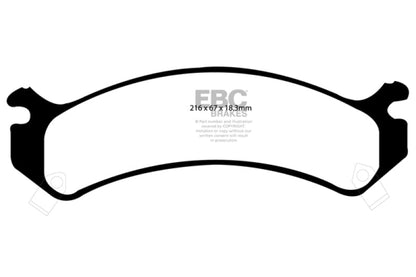EBC 01 - 05 Cadillac Deville 4.6 HD Yellowstuff Front Brake Pads Brake Pads - Performance