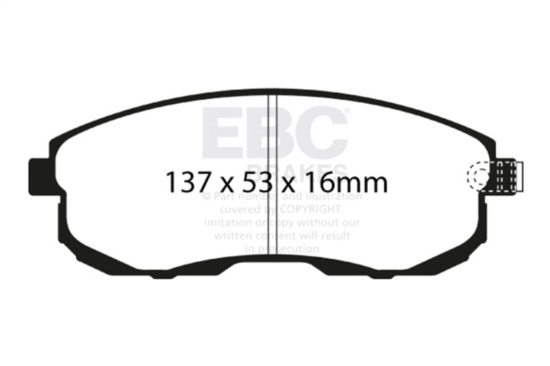 EBC 02 - 03 Infiniti G20 2.0 Yellowstuff Front Brake Pads Brake Pads - Performance