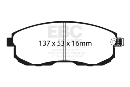 EBC 02 - 03 Infiniti G20 2.0 Yellowstuff Front Brake Pads Brake Pads - Performance