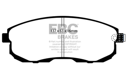 EBC 02 - 03 Infiniti G20 2.0 Yellowstuff Front Brake Pads Brake Pads - Performance