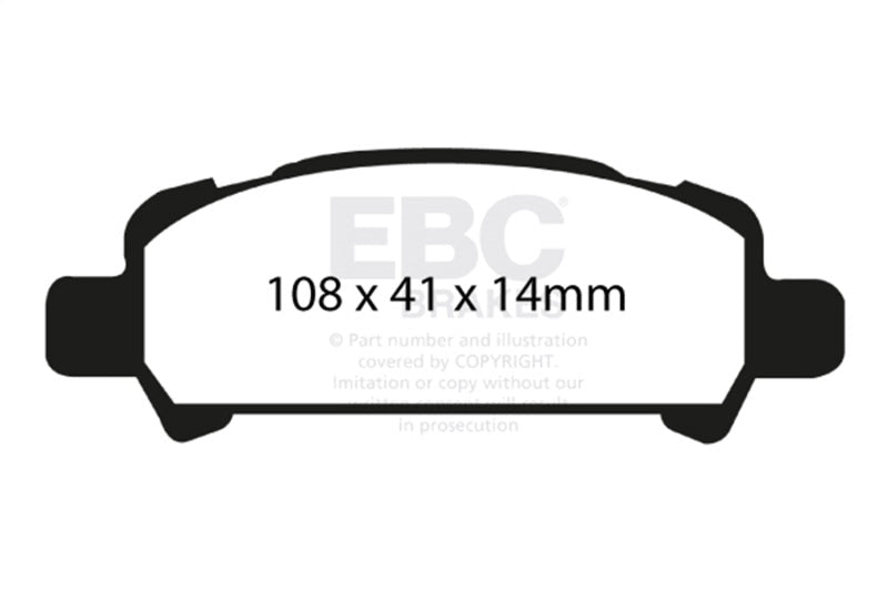 EBC 02 - 06 Subaru Baja 2.5 Yellowstuff Rear Brake Pads Brake Pads - Performance