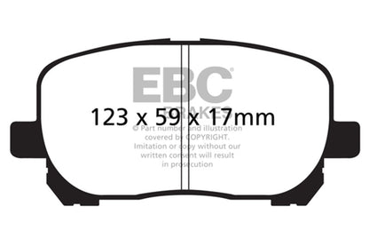 EBC 02 - 08 Pontiac Vibe 1.8 Redstuff Front Brake Pads Brake Pads - Performance
