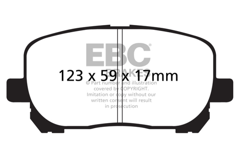 EBC 02 - 08 Pontiac Vibe 1.8 Yellowstuff Front Brake Pads Brake Pads - Performance