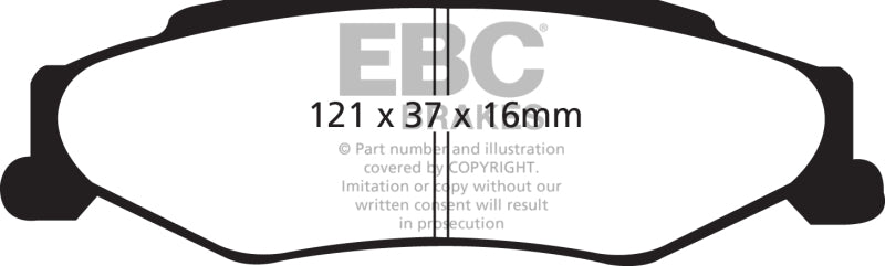EBC 03 - 04 Cadillac XLR 4.6 Greenstuff Rear Brake Pads Brake Pads - Performance