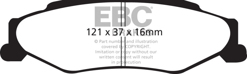 EBC 03 - 04 Cadillac XLR 4.6 Redstuff Rear Brake Pads Brake Pads - Performance
