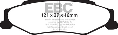 EBC 03 - 04 Cadillac XLR 4.6 Redstuff Rear Brake Pads Brake Pads - Performance